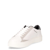 Leonard Mix sneaker in ecopelle bianco nero | Boscaini Scarpe