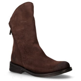 Stivaletto in pelle scamosciata con zip espresso | Boscaini Scarpe