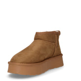 Stivaletto caldo con platform cammello | Boscaini Scarpe