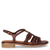 Sandalo basso in ecopelle mocca | Boscaini Scarpe