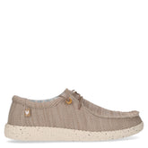 Stringata sportiva in tessuto beige | Boscaini Scarpe