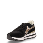 Yak sneaker in pelle e tessuto nero | Boscaini Scarpe