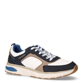 Sneaker in tessuto ed ecopelle navy bianco | Boscaini Scarpe