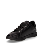 Ginny 01 sneaker in ecopelle nero argento | Boscaini Scarpe