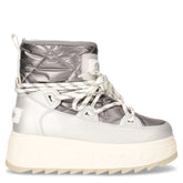 Eliza snow boot in tessuto argento | Boscaini Scarpe