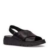 Sandalo con zeppa nero | Boscaini Scarpe