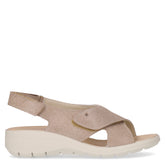 Sandalo con zeppa champagne | Boscaini Scarpe