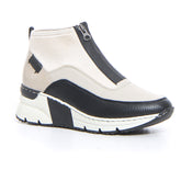 Sneaker con zeppa nero crema | Boscaini Scarpe