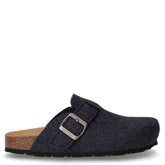 Sara ciabatta in tessuto blu | Boscaini Scarpe