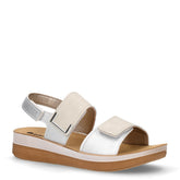 Sandalo in ecopelle con zeppa ghiaccio | Boscaini Scarpe