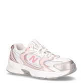 530 sneaker ragazza in ecopelle e tessuto bianco argento rosa - NEW BALANCE | Boscaini Scarpe