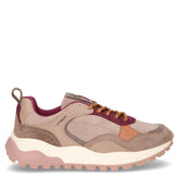 Sneaker in tessuto ed ecopelle bordeaux marrone rosa | Boscaini Scarpe
