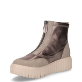 Stivaletto con zip in ecopelle grigio | Boscaini Scarpe