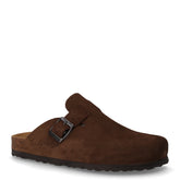 Ciabatta in pelle scamosciata marrone | Boscaini Scarpe