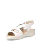 Sandalo in pelle con staffa bianco | Boscaini Scarpe
