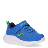 Bounder Techrox sneaker in ecopelle e tessuto bambino blu - SKECHERS | Boscaini Scarpe