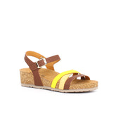 Sandalo con zeppa mika senape - Sandali Con Tacco Donna | Boscaini Scarpe