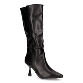 Stivale a punta in ecopelle con tacco nero | Boscaini Scarpe