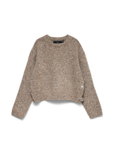 Maglione girocollo in tessuto beige | Boscaini Scarpe