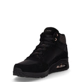 Uno Stacre Shine sneaker in pelle e tessuto nero | Boscaini Scarpe