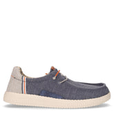 Stringata sportiva in tessuto navy | Boscaini Scarpe