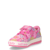 Eloise sneaker in tessuto con fiori applicati bambina fuxia fantasia | Boscaini Scarpe