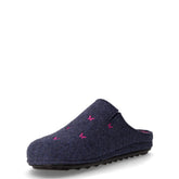 Pila ciabatta in tessuto con farfalle blu fuxia | Boscaini Scarpe