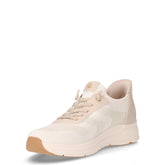 Sneaker in tessuto ed ecopelle beige oro | Boscaini Scarpe