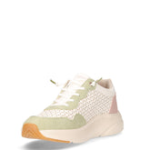 Sneaker in ecopelle bianco rosa verde | Boscaini Scarpe