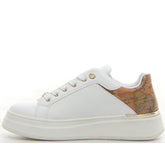 Sneaker con platform bianco geo beige | Boscaini Scarpe