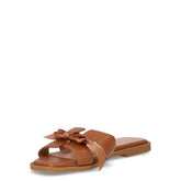 Ciabatta con fiocco in ecopelle cammello | Boscaini Scarpe
