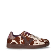 Sneakers in pelle effetto cavallino marrone bianco | Boscaini Scarpe