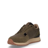 Stra sneaker in ecopelle verde oliva | Boscaini Scarpe