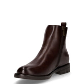 Stivaletto con zip laterale in ecopelle marrone | Boscaini Scarpe