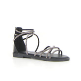Sandalo con strass nero | Boscaini Scarpe