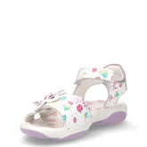 Sandalo in pelle bambina bianco rosa | Boscaini Scarpe