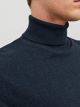 Maglione dolcevita in cotone blu navy | Boscaini Scarpe