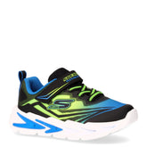 S Lights Flex Glow Ultra sneaker in tessuto con luci bambino nero blu lime | Boscaini Scarpe