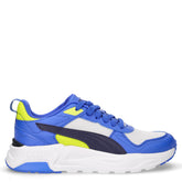 Trinity 2 sneaker in tessuto e ecopelle ragazzo grigio blu giallo | Boscaini Scarpe