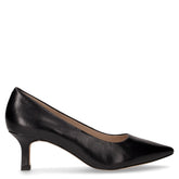 Decollete con tacco a punta in pelle nero | Boscaini Scarpe