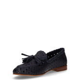 Mocassino con nappine in pelle blu | Boscaini Scarpe