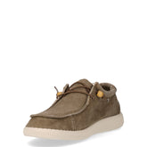 Stringata sportiva in tessuto taupe | Boscaini Scarpe