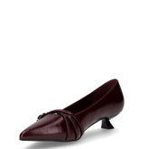 Décolleté a punta in ecopelle bordò vernice | Boscaini Scarpe