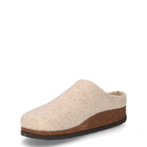 Ciabatta da casa in tessuto beige | Boscaini Scarpe