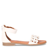 Sandalo con zip bianco mix | Boscaini Scarpe