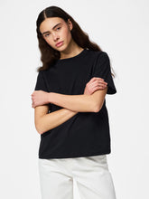 T-shirt girocollo in cotone nero | Boscaini Scarpe