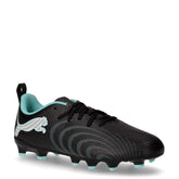 Future 9 Play FG/AG JR scarpa da calcio in ecopelle nero azzurro | Boscaini Scarpe