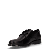 Stringata in pelle nero | Boscaini Scarpe