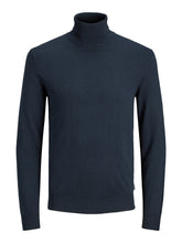 Maglione dolcevita in cotone blu navy | Boscaini Scarpe