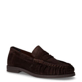 Mocassino in pelle scamosciata marrone | Boscaini Scarpe
